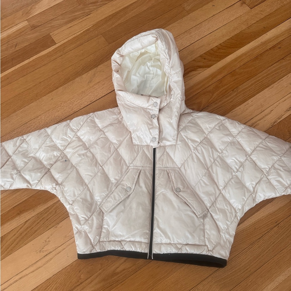 Moncler Kids Cream Quilted Puffer Jacket